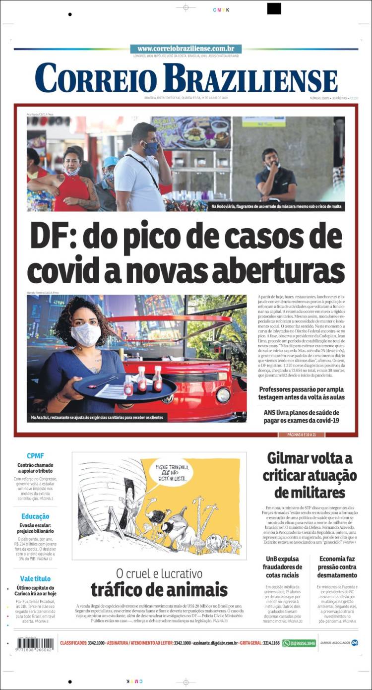 Portada de Correio Braziliense (Brasil)
