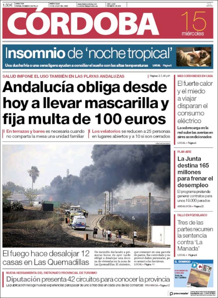 Portada de Diario de Córdoba (Espa&ntilde;a)