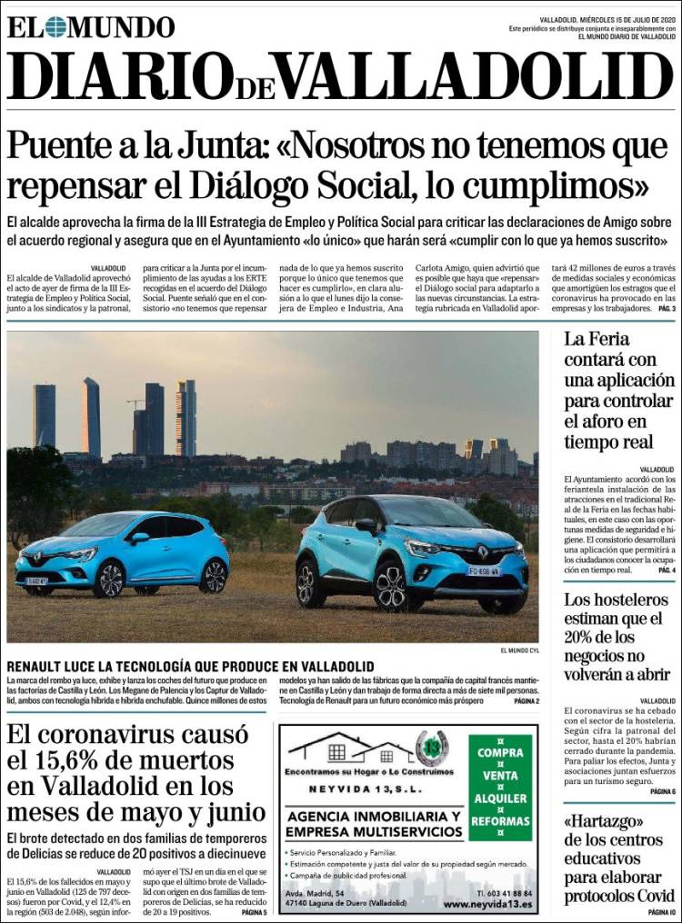Portada de Diario de Valladolid (Espa&ntilde;a)
