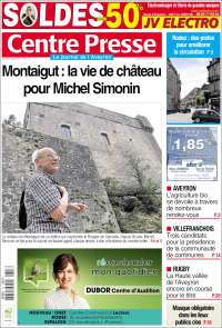 Portada de Centre Presse (Francia)
