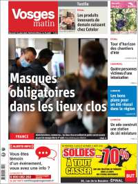 Portada de Vosges Matin (Francia)