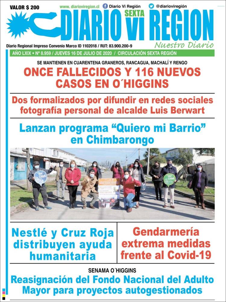 Portada de Diario VI Región (Chile)