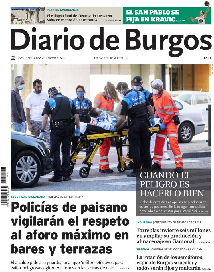 Portada de Diario de Burgos (Espa&ntilde;a)