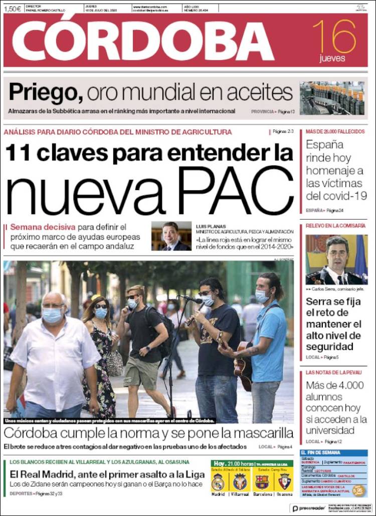 Portada de Diario de Córdoba (Espa&ntilde;a)