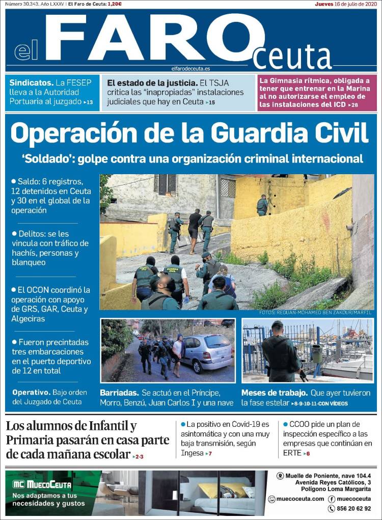 Portada de El Faro de Ceuta (Espa&ntilde;a)