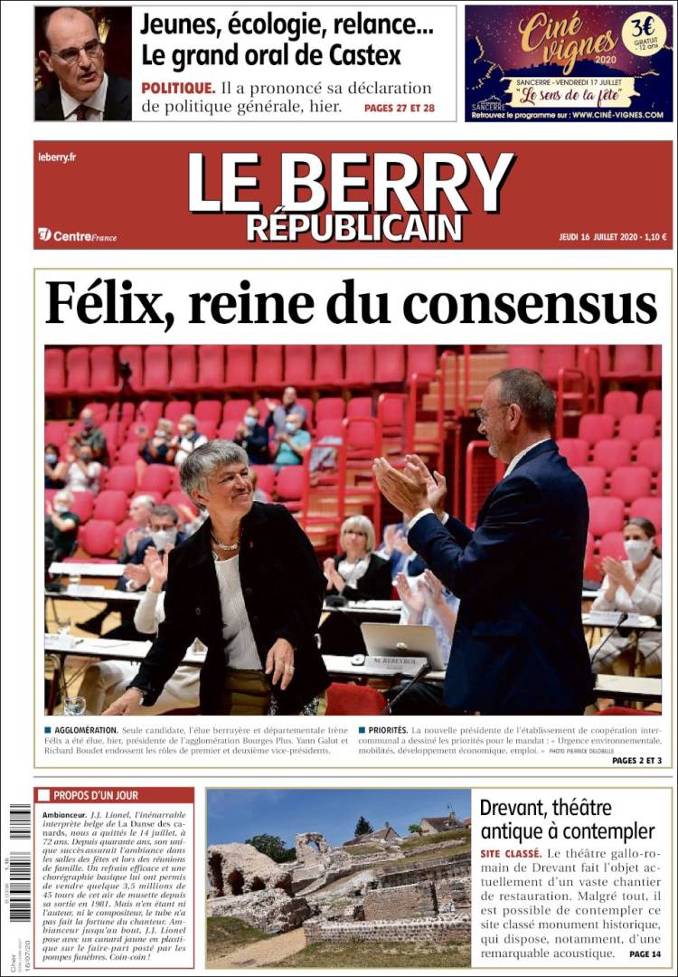 Portada de Berry Republicain (Francia)