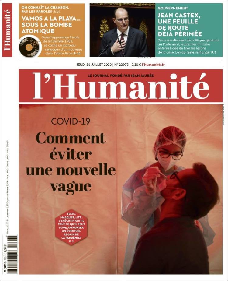 Portada de l'Humanite (Francia)