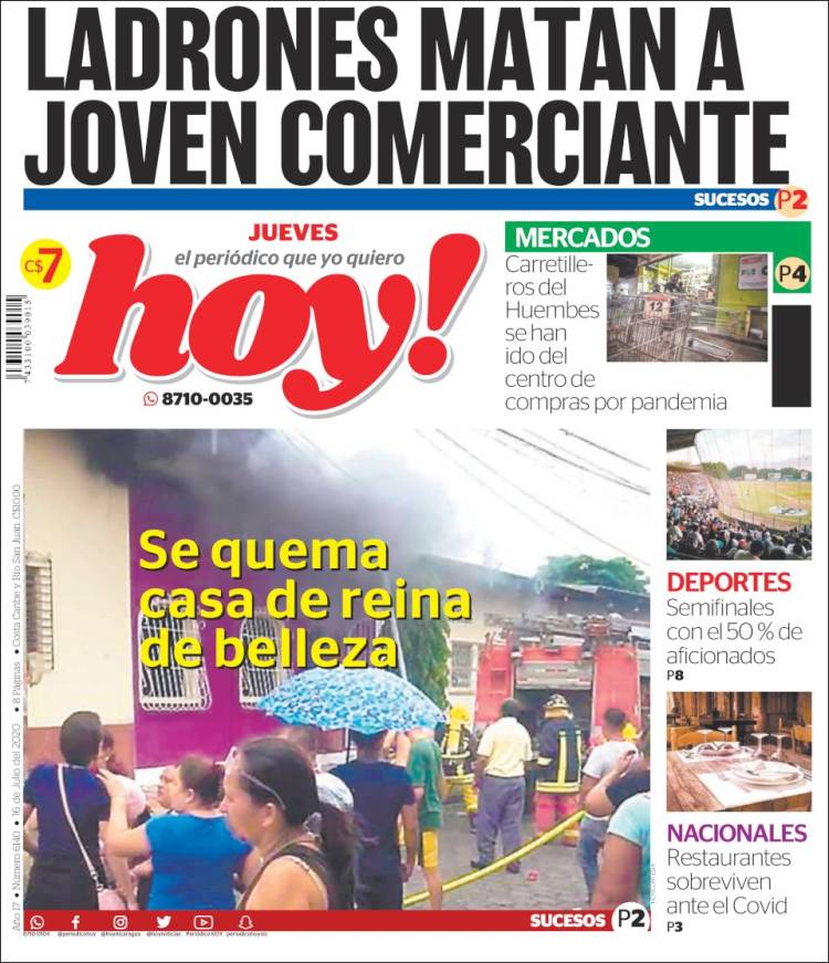 Portada de Hoy (Nicaragua)