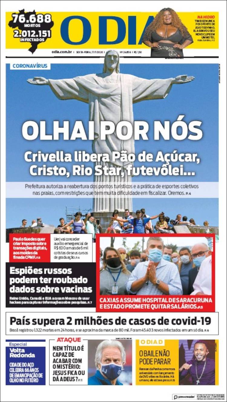 Portada de O Dia (Brasil)