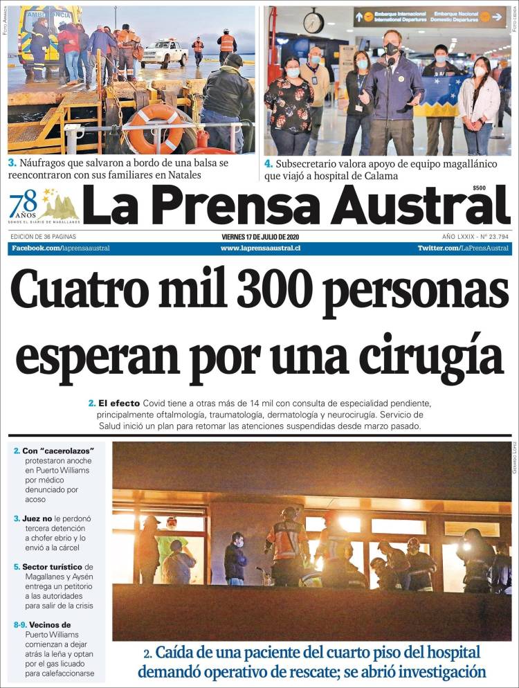 Portada de El Magallanes (Chile)