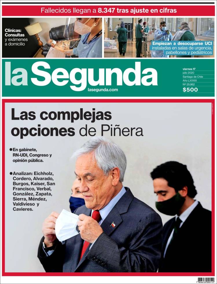 Portada de La Segunda (Chile)