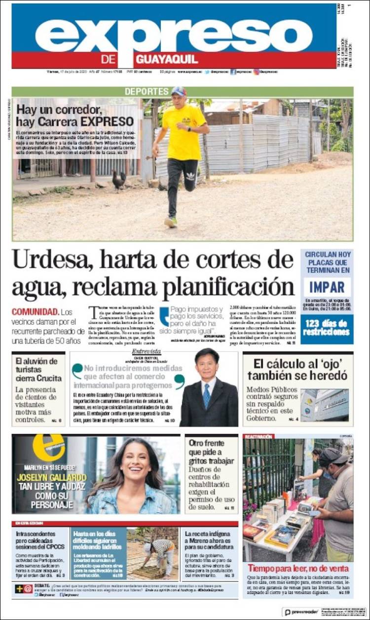 Portada de Expreso (Ecuador)