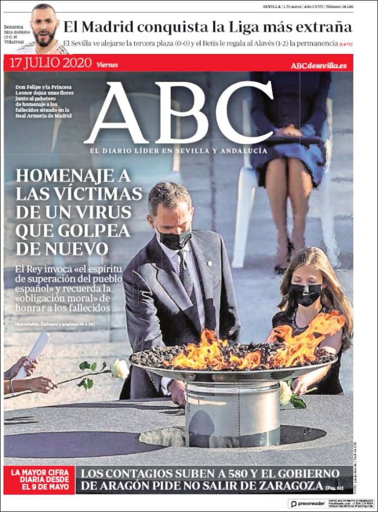 Portada de ABC - Sevilla (Espa&ntilde;a)