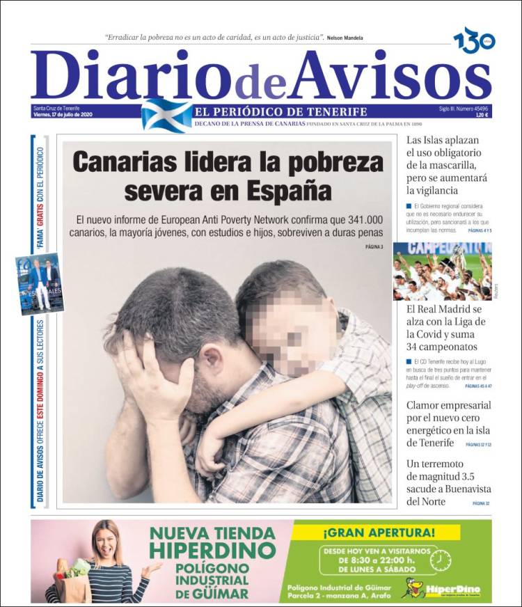 Portada de Diarios de Avisos (Espa&ntilde;a)