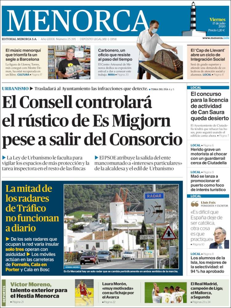 Portada de Menorca - Diario Insular (Espa&ntilde;a)