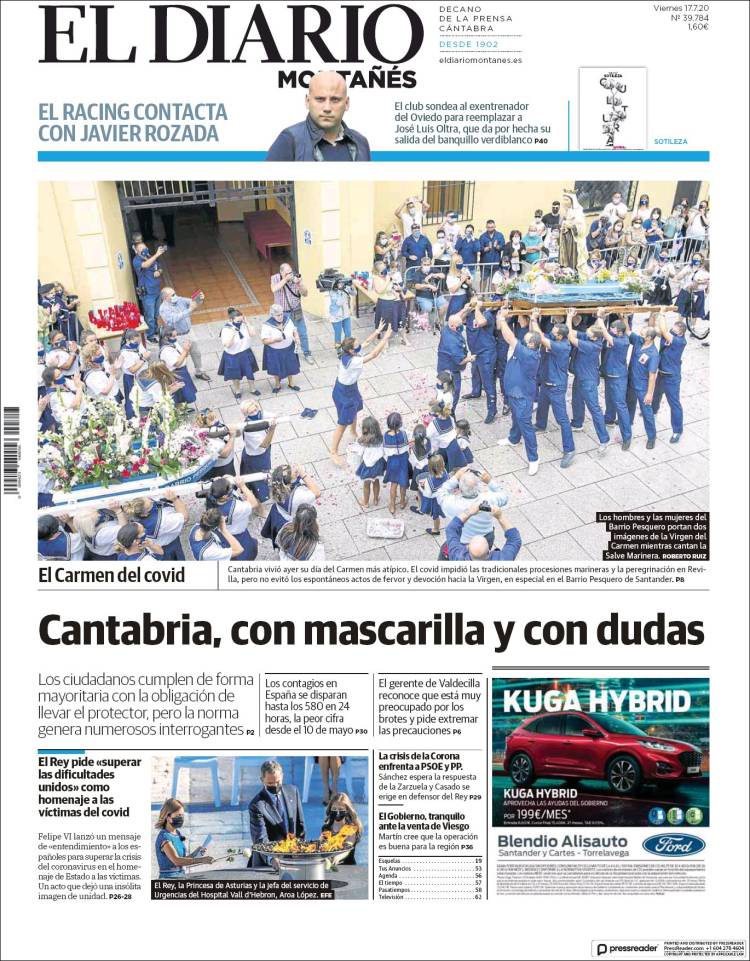 Portada de El Diario Montañés (Espa&ntilde;a)