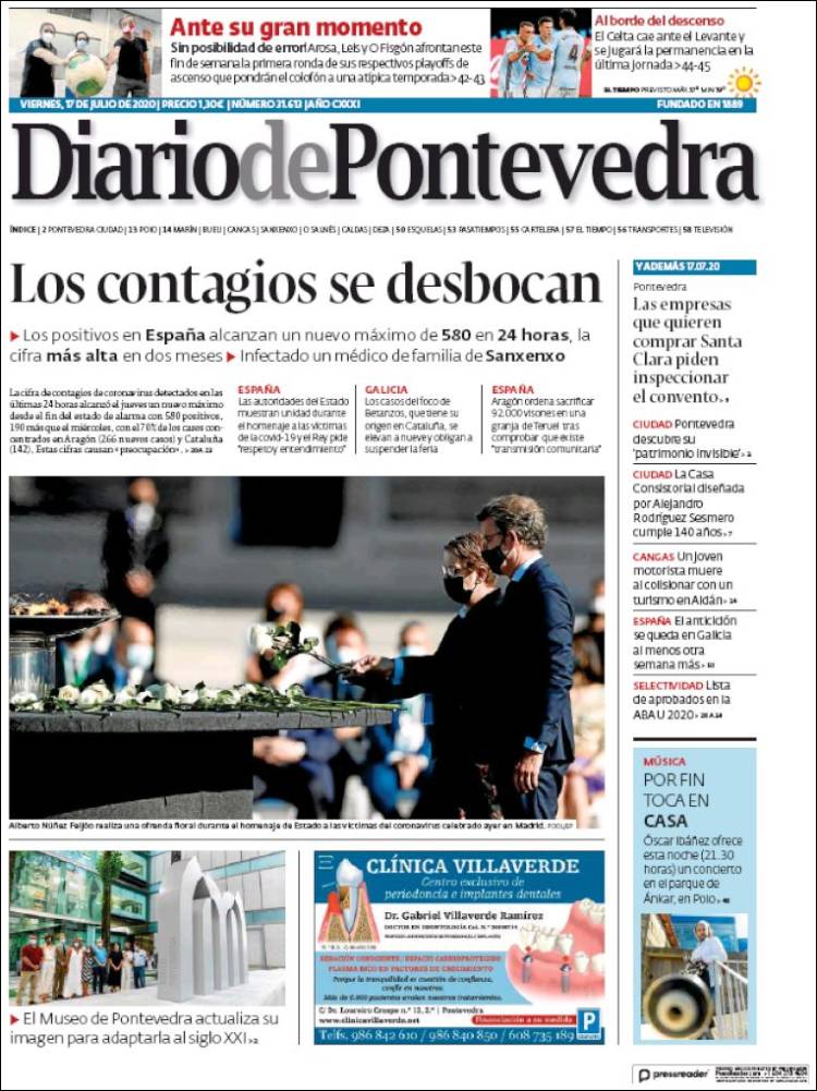 Portada de Diario de Pontevedra (Espa&ntilde;a)