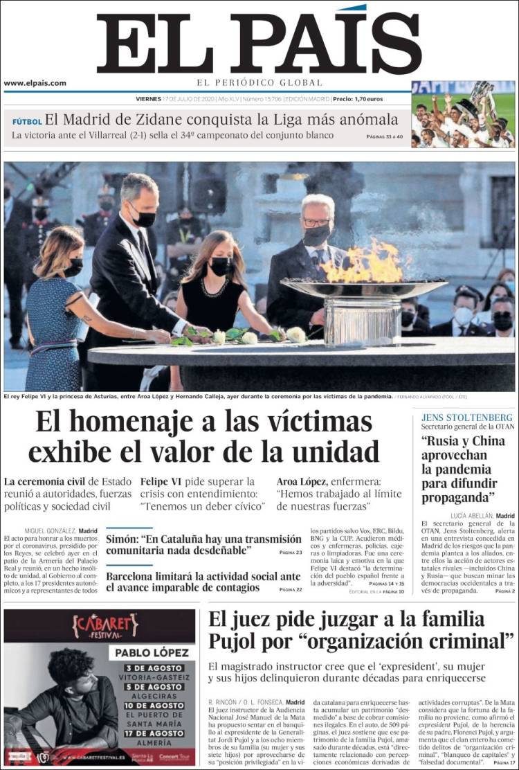 Portada de El País (Espa&ntilde;a)