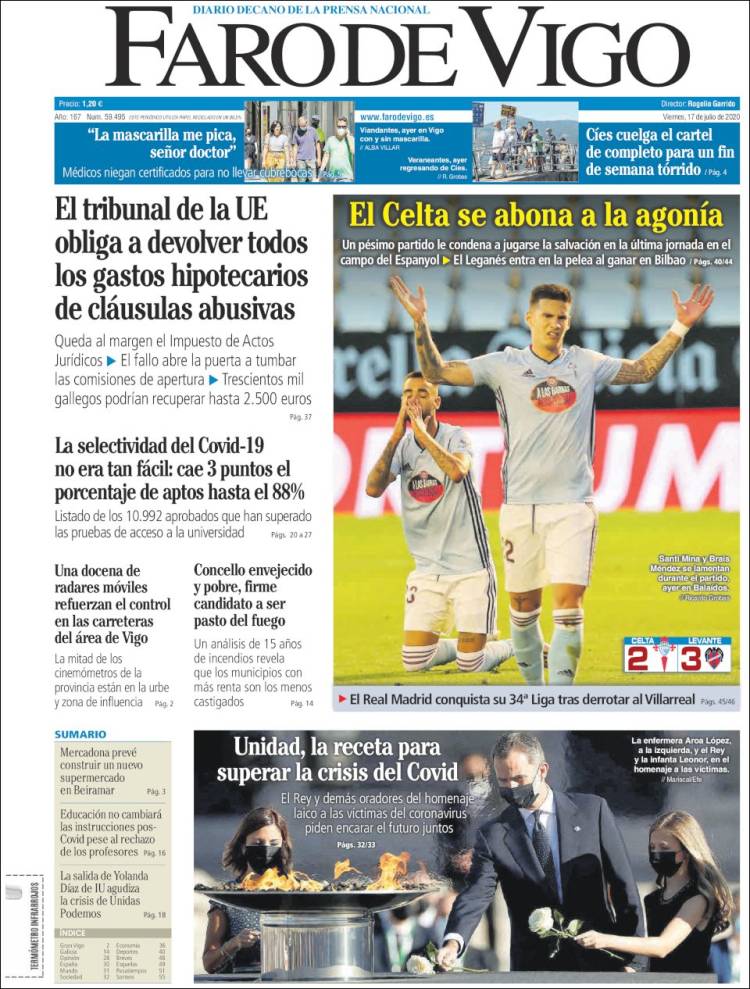 Portada de Faro de Vigo (Espa&ntilde;a)