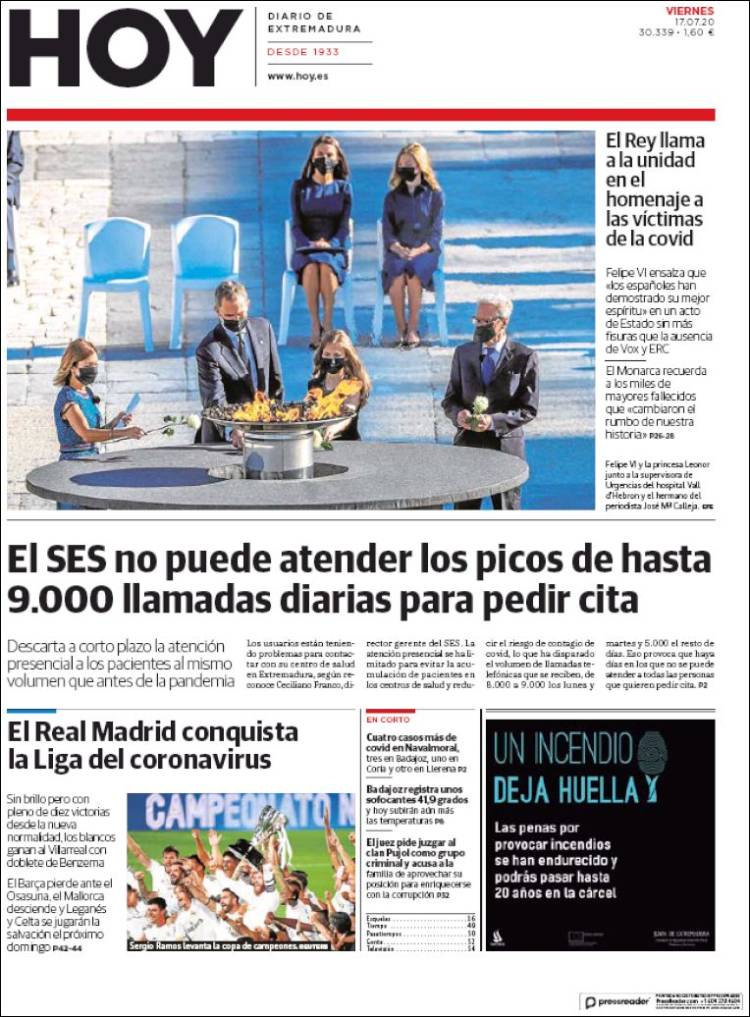Portada de Hoy - Badajoz (Espa&ntilde;a)