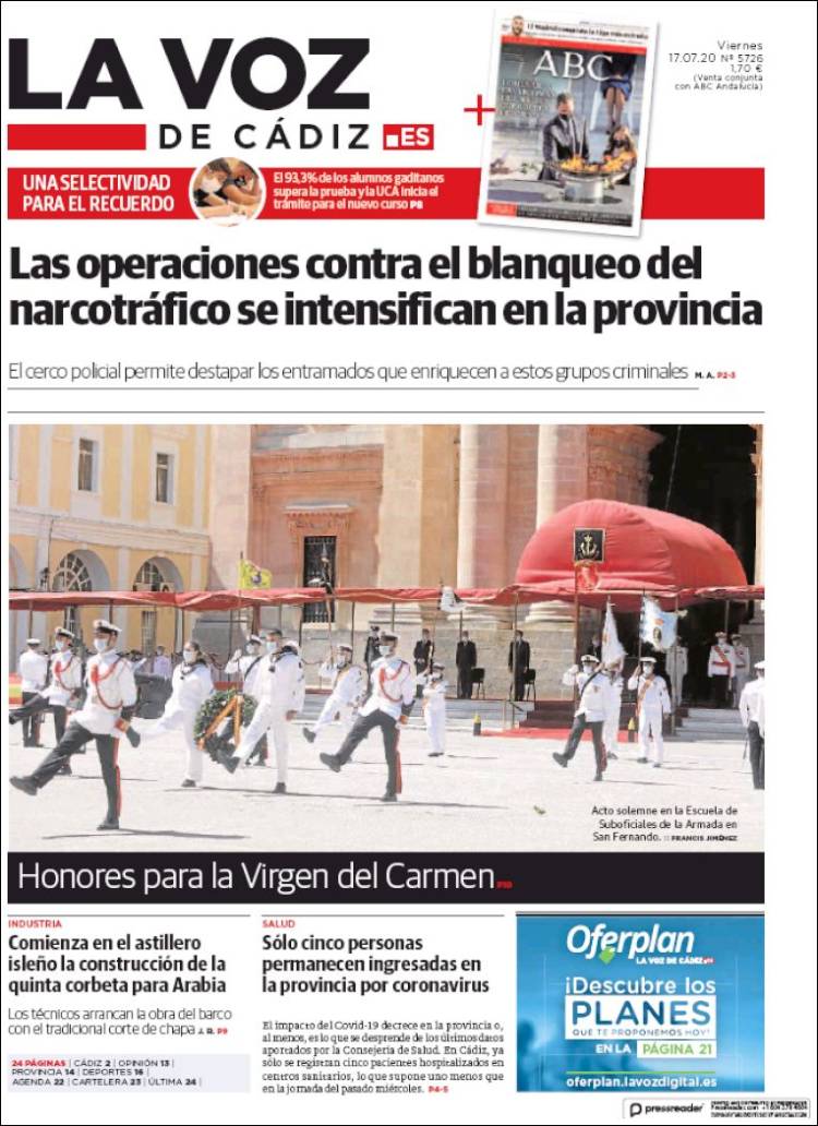 Portada de La Voz de Cádiz (Espa&ntilde;a)