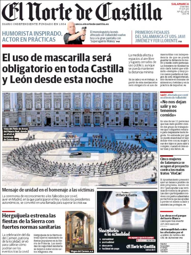 Portada de Norte de Castilla - Salamanca (Espa&ntilde;a)