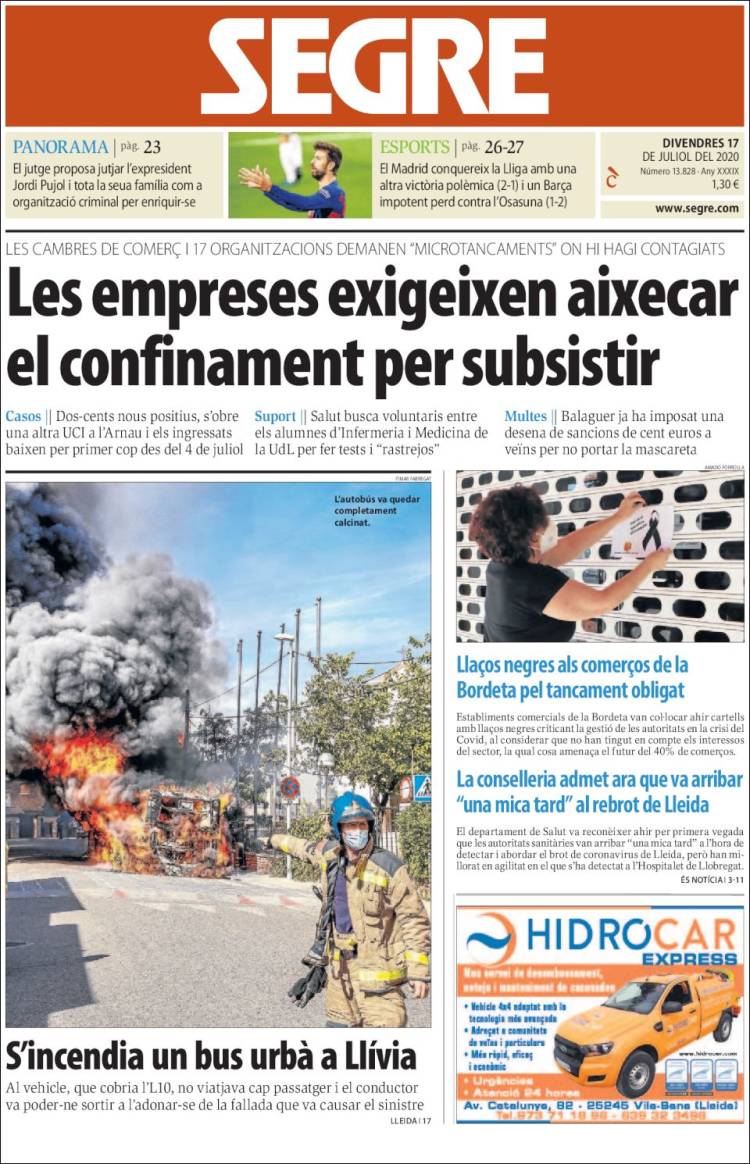 Portada de Segre (Espa&ntilde;a)