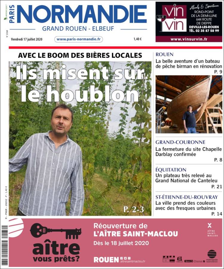 Portada de Paris Normandie (Francia)