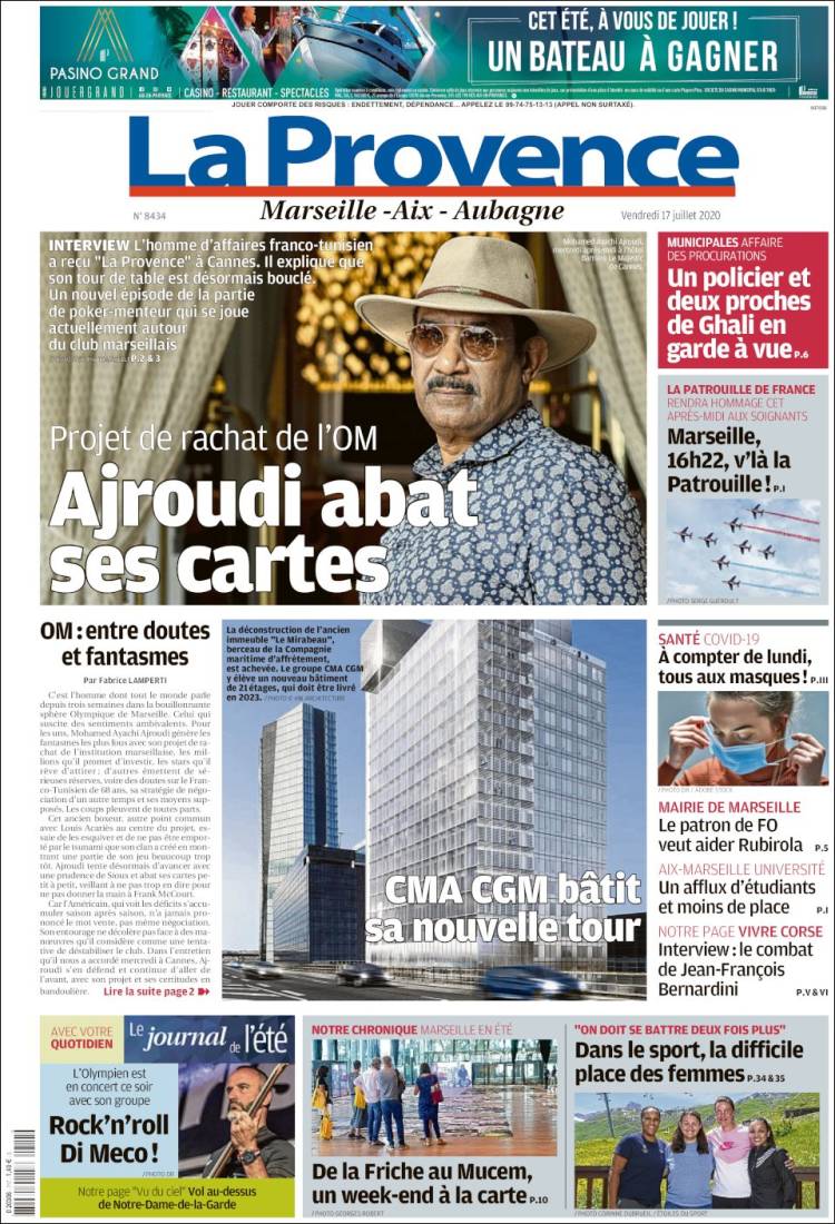 Portada de La Provence (Francia)