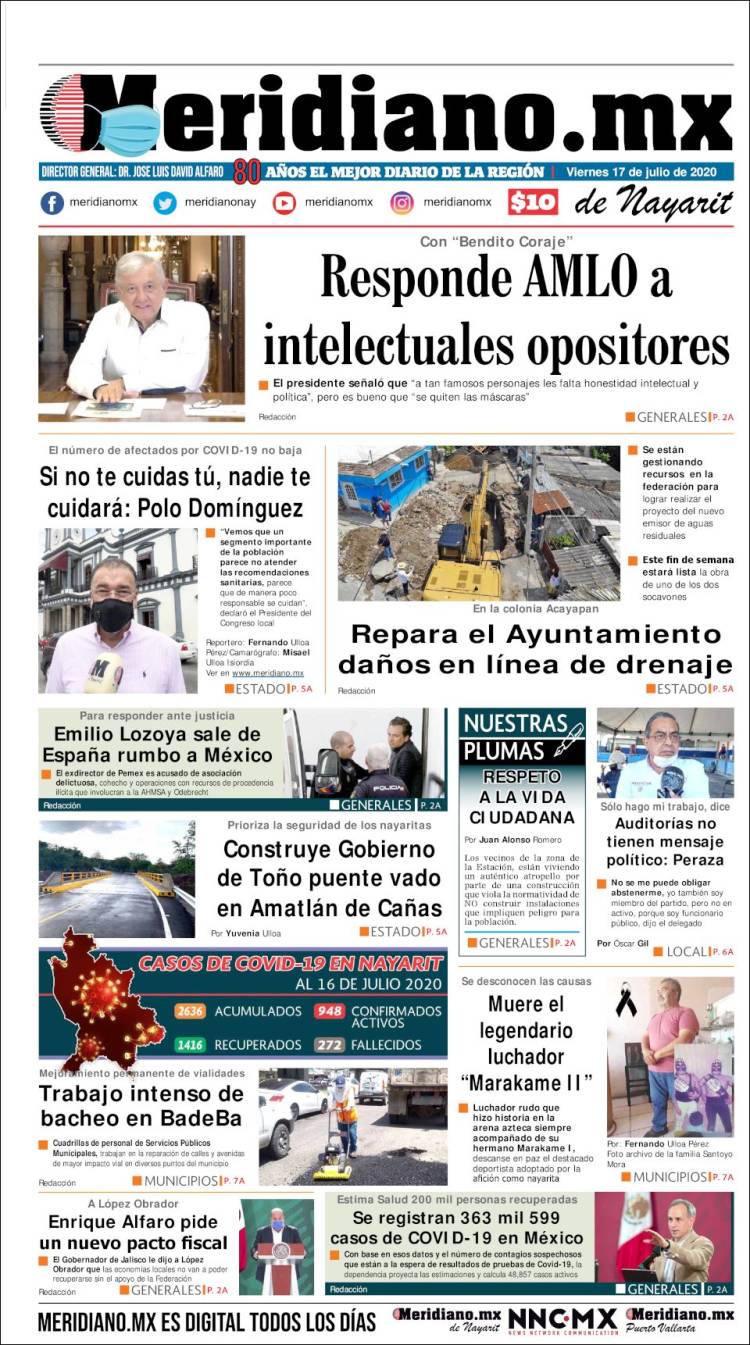 Portada de Meridiano (M&eacute;xico)