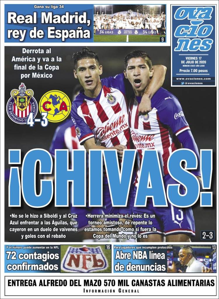 Portada de Ovaciones (M&eacute;xico)