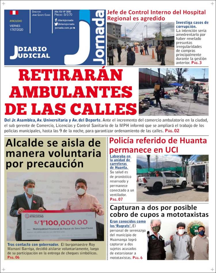 Portada de Diario Jornada (Perú)