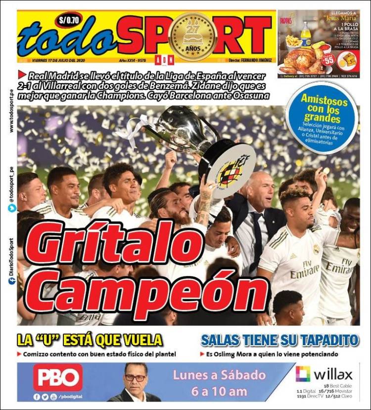 Portada de TodoSport (Perú)