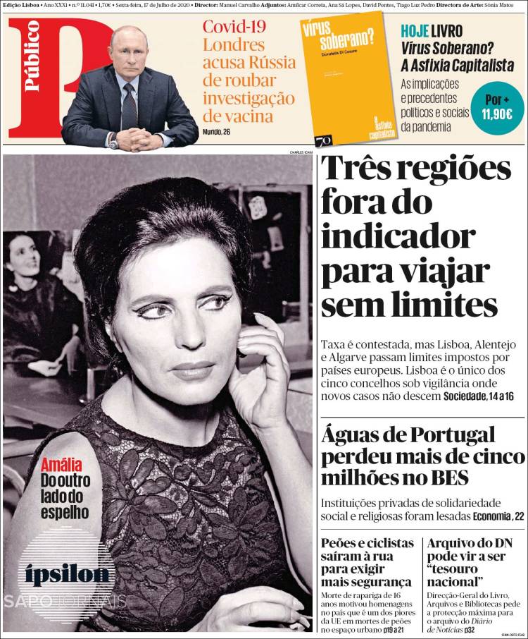 Portada de Público (Portugal)