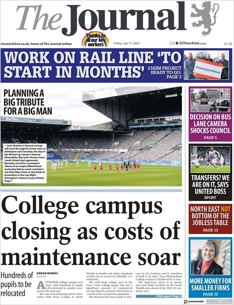 Portada de The Journal (Reino Unido)