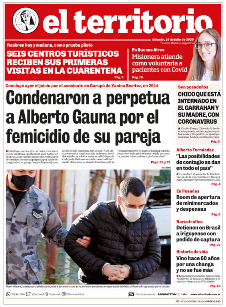 Portada de El Territorio (Argentina)