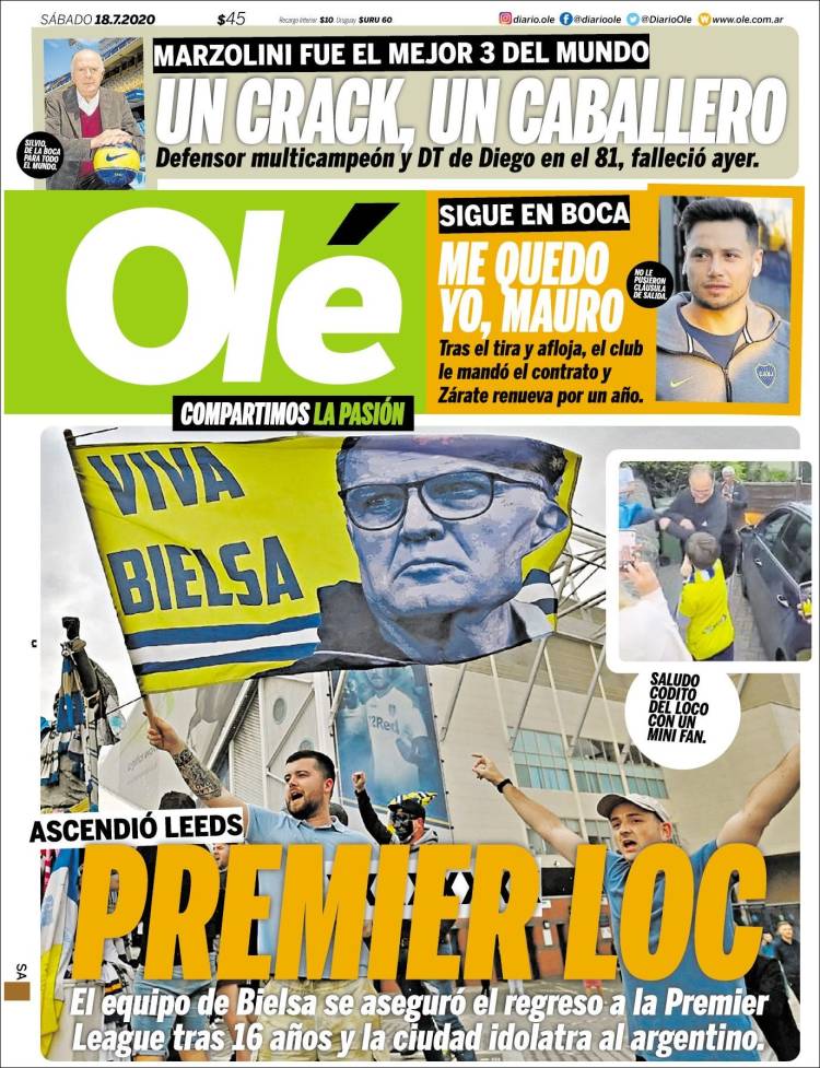 Portada de Olé (Argentina)