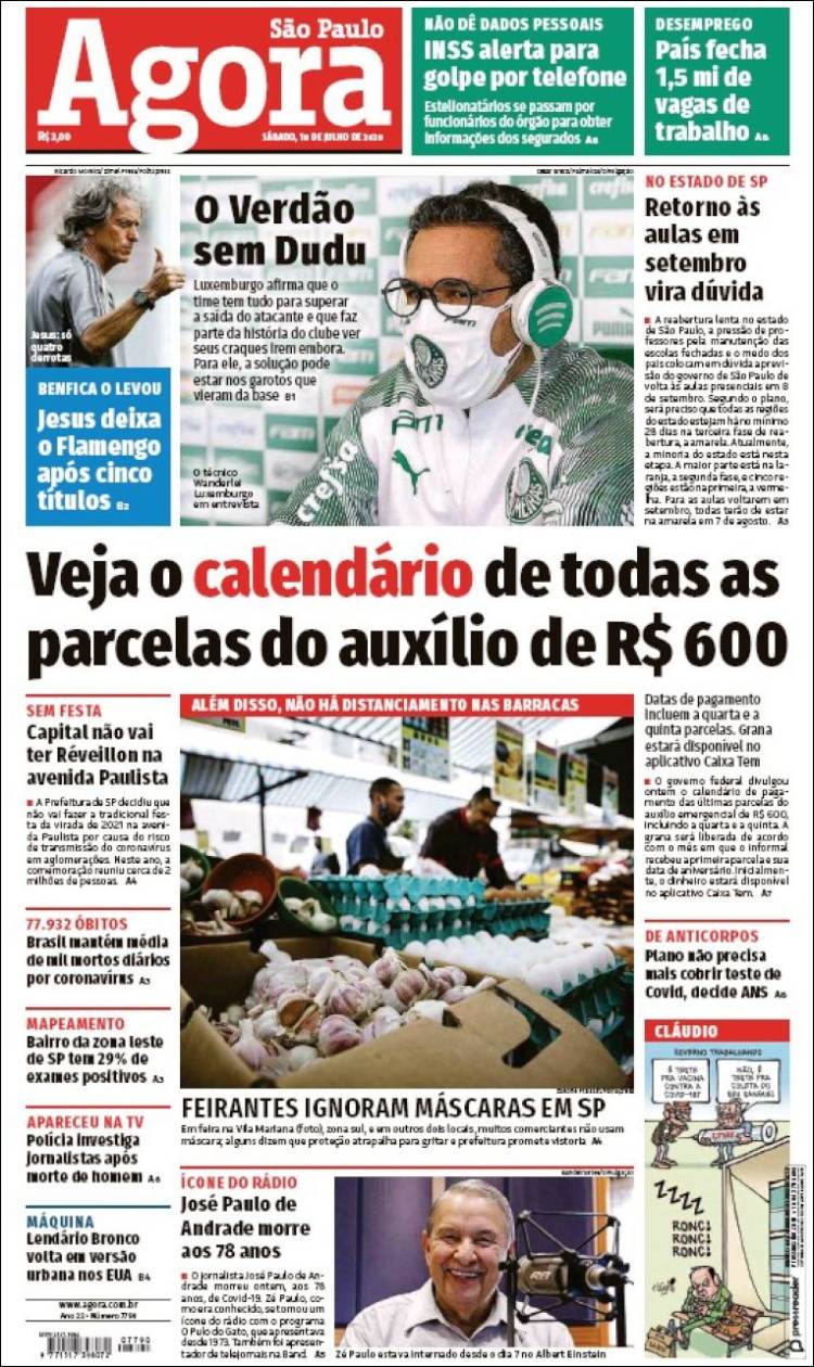 Portada de Jornal Agora (Brasil)
