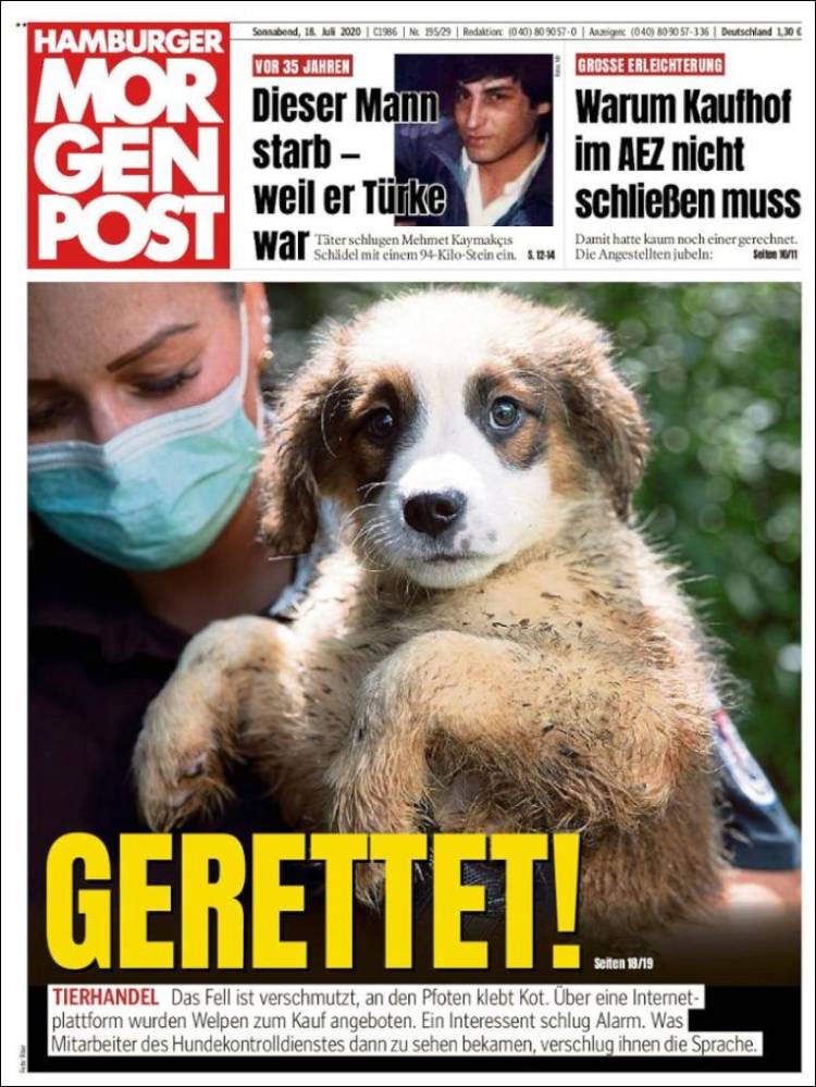 Portada de Hamburger Morgenpost  (Alemania)