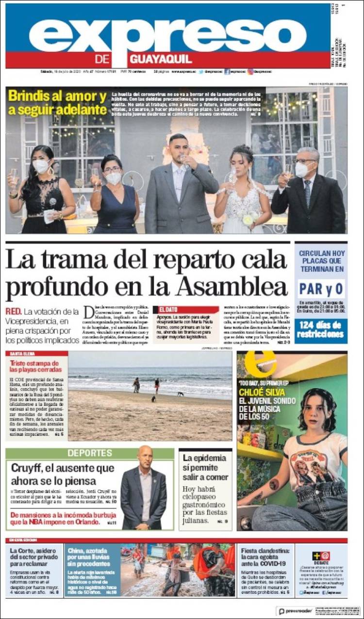 Portada de Expreso (Ecuador)