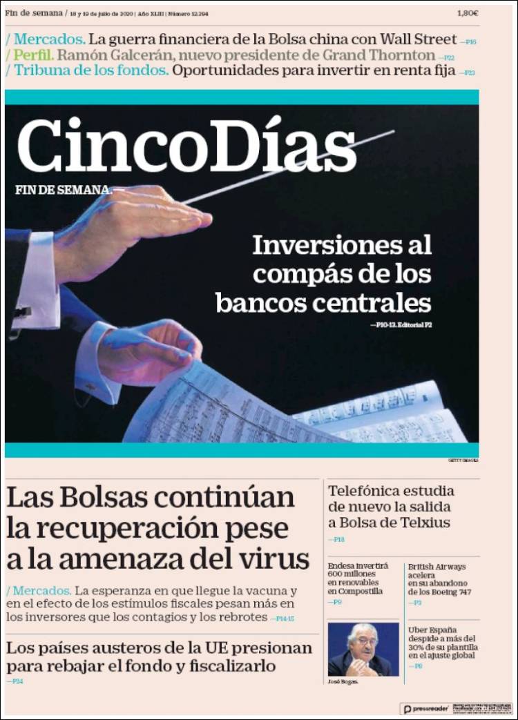 Portada de Cinco Días (Espa&ntilde;a)