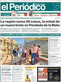 Portada de El Periódico de Extremadura (España)