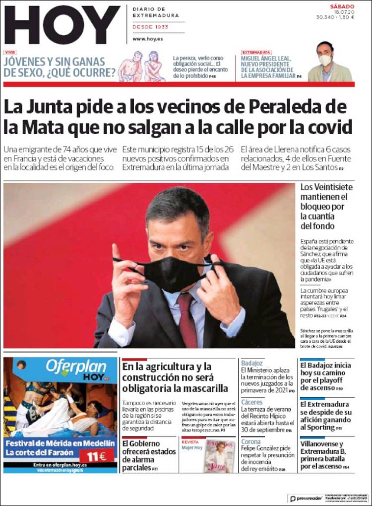 Portada de Hoy - Caceres (España)