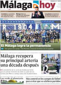 Portada de Málaga Hoy (España)