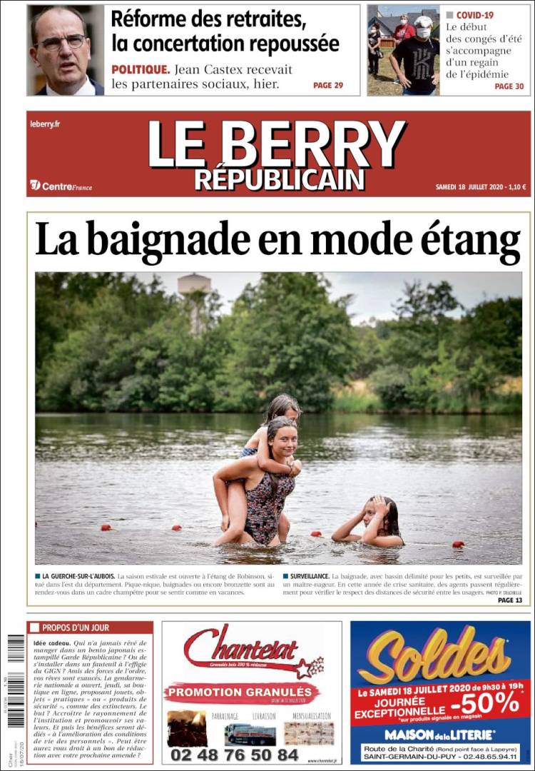 Portada de Berry Republicain (Francia)