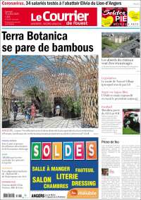 Portada de Le Courrier de l'Ouest (Francia)