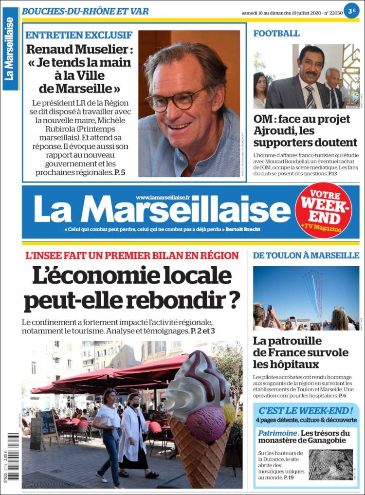 Portada de La Marseillaise (Francia)