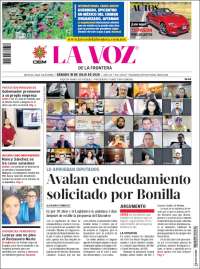 Portada de La Voz de la Frontera (M&eacute;xico)