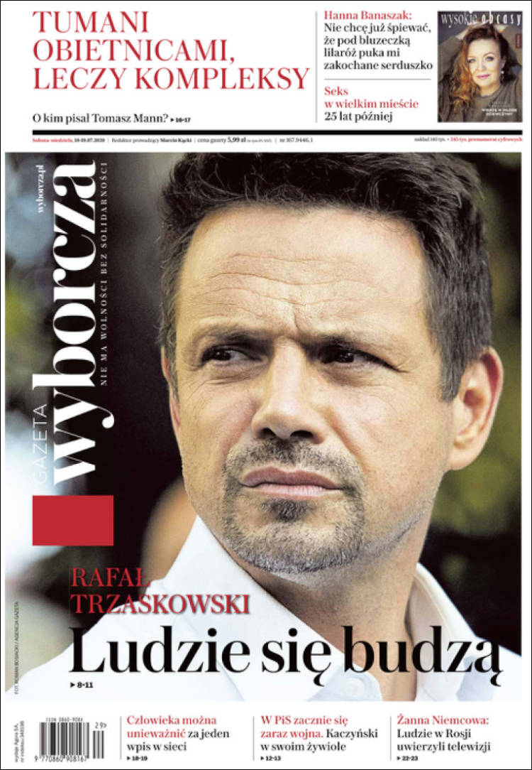 Portada de Gazeta Wyborcza (Polonia)