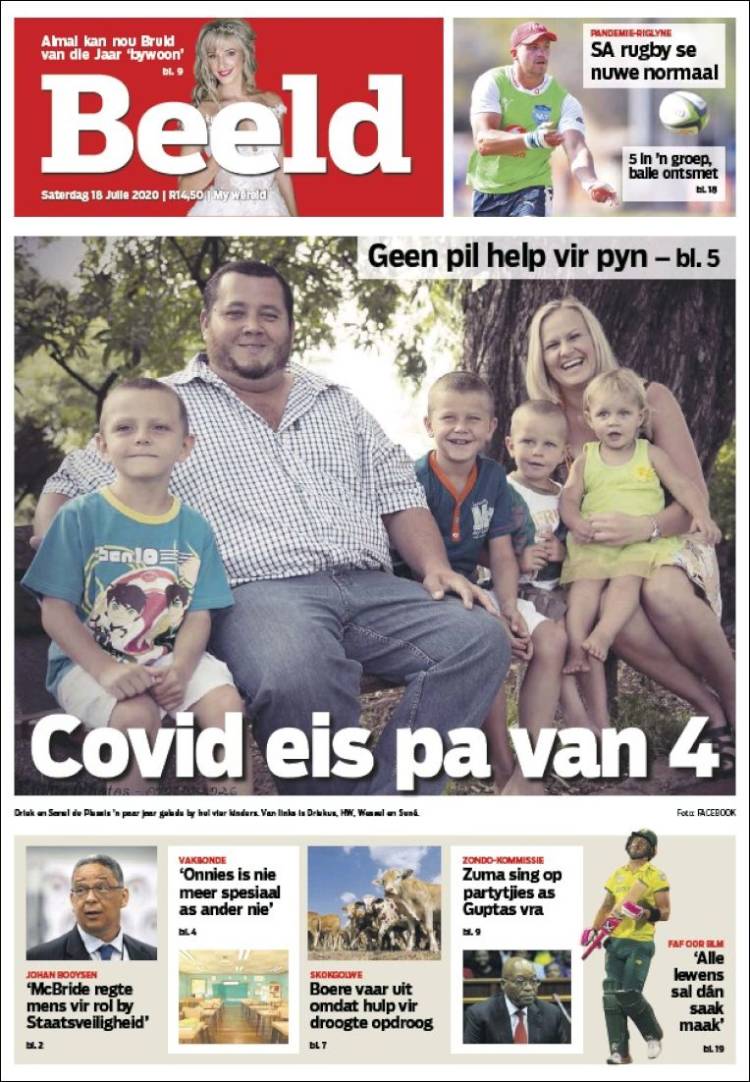 Portada de Beeld (Sud&aacute;frica)